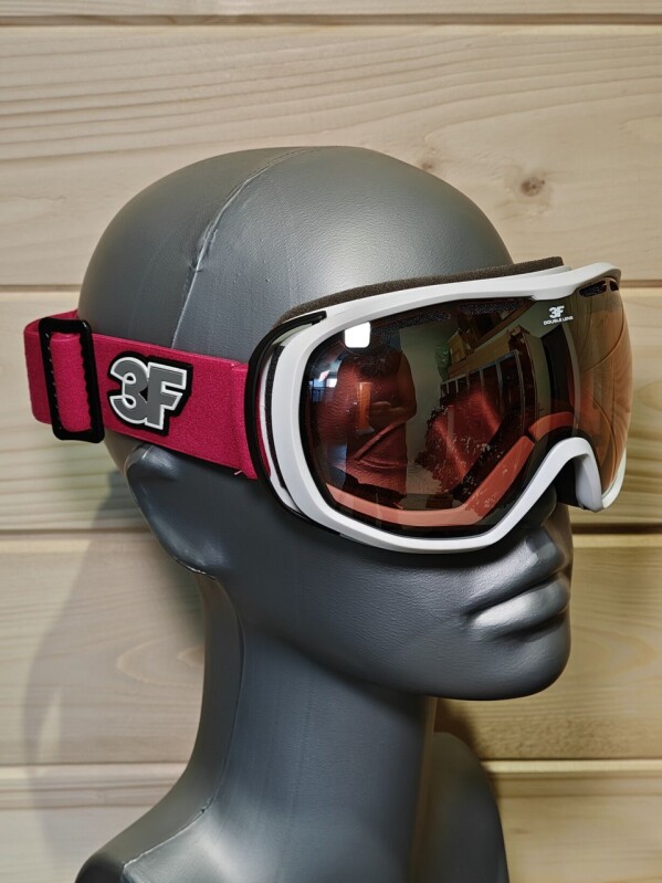 JUNIORSKÉ LYŽIARSKE OKULIARE 3F VISON PURE 2 WHITE-DARK PINK